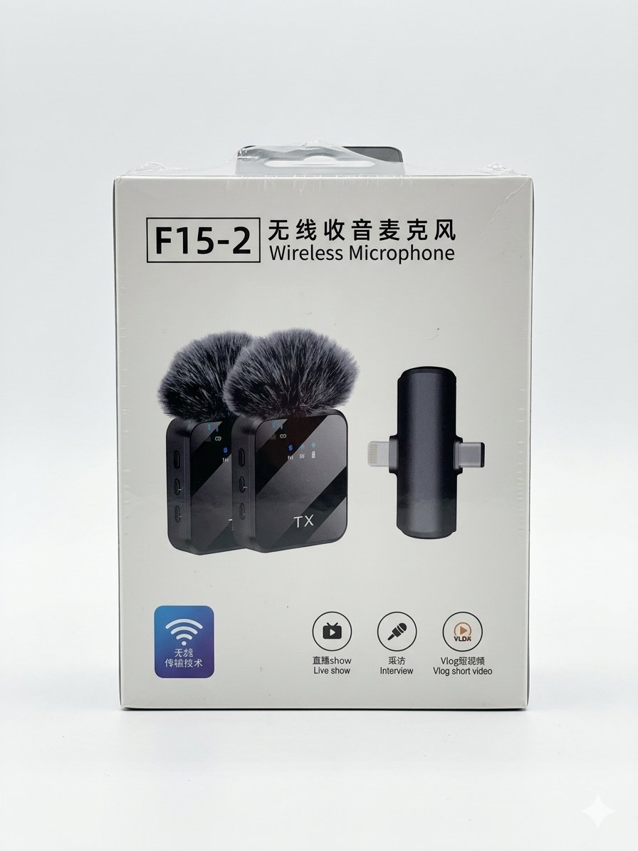 F15-2 Wireless Lavalier Microphone (Dual Mic)