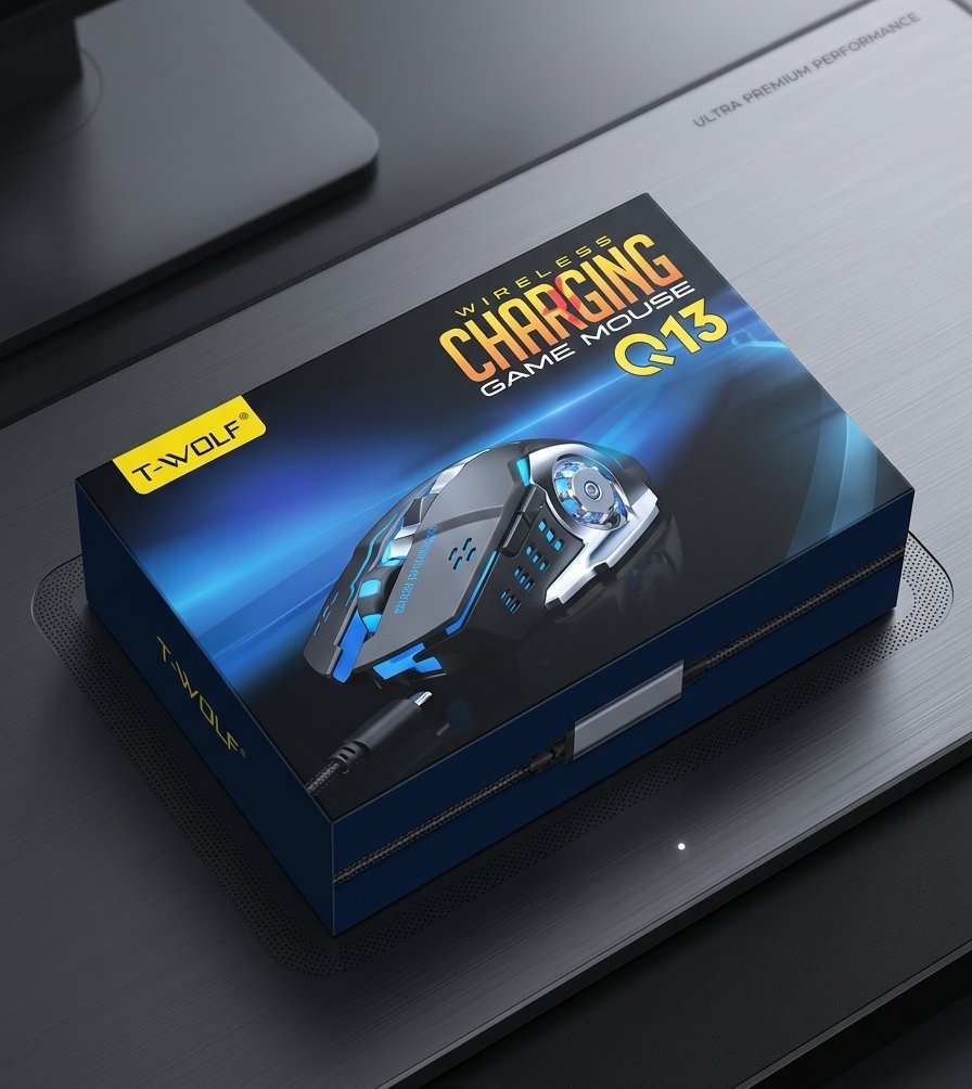 T-WOLF Q13 Wireless Charging Gaming Mouse